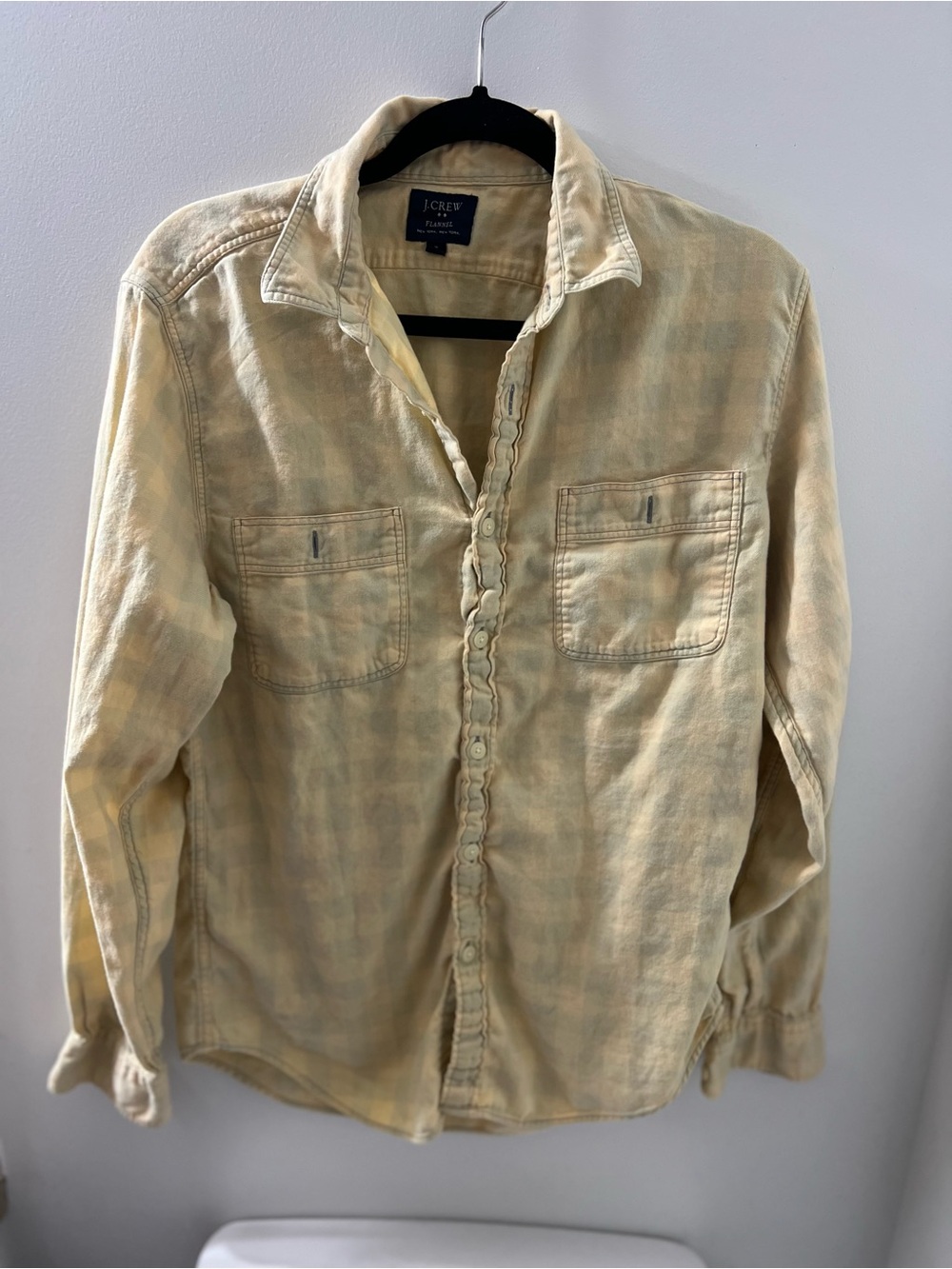 J. Crew Pale Yellow Plaid Button-Down Shirt